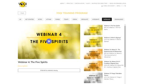 Webinar screen